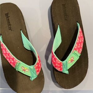 Tidewater Women's Pink and Green Sandals